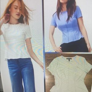 ❤️ NWOT! WHITE HOUSE BLACK MARKET BODICE TEE / TOP, MEDIUM